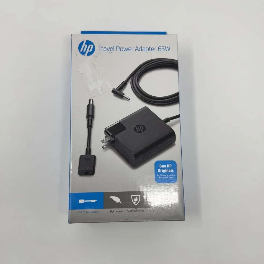 Factory Sealed Genuine HP 19.5V 3.33A 65W Travel AC Adapter